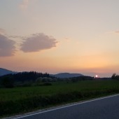 Klin Paragliding Fly, Zachód słońca na koniec latania.