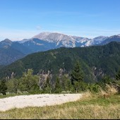 Tolmin - Kobala - Stol, Widok ze startowiska na Kobali.
