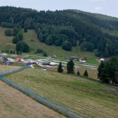 Czarna Góra - Stronie Śląskie lipiec 2014, Widok na lądowisko przy Puchaczówce.