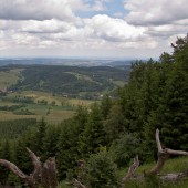 Startowisko Bukowiec, Widok na start z prawej strony szczytu.