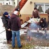 Zakończenie 2017 Roku, ognisko i kiełbaski., Monte Miero u Andrzeja