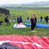 Mieroszów, paragiding, Latanie w Mieroszowie