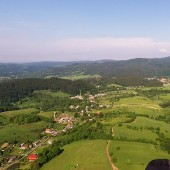 Grzmiąca Paraglideing Fly, Grzmiąca w stronę wyjazdu.