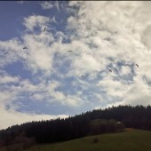 Andrzejówka - Klin 2014-04-06, Widok od strony wejścia na stok.